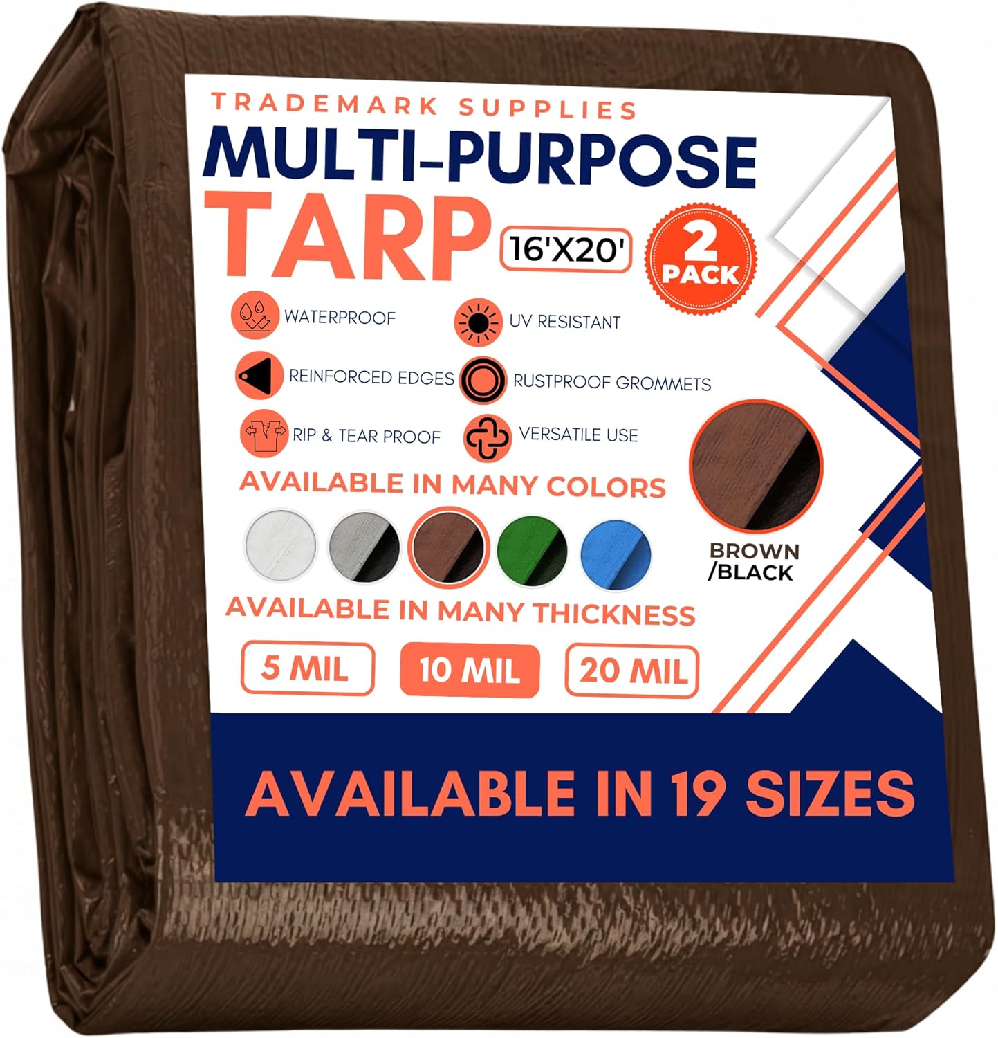 Large Waterproof Tarp for Heavy Duty Protection and Versatility