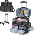 Rolling Teacher Tote Bag with Padded Laptop Compartment - Wheeled Tote