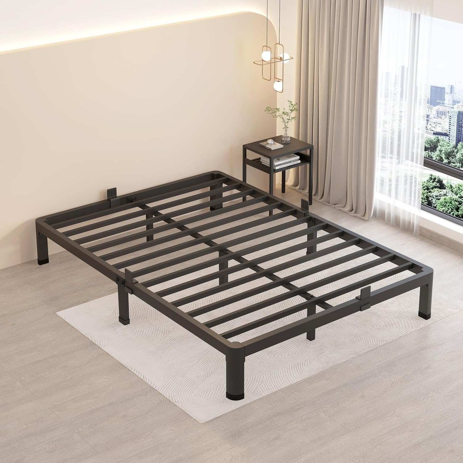 MAF 10 Inch Full Size Metal Platform Bed Frame for Heavy Duty Use