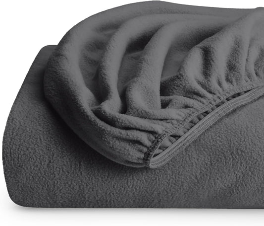 Bare Home Super Soft Fleece Fitted Sheet for Cozy Comfort