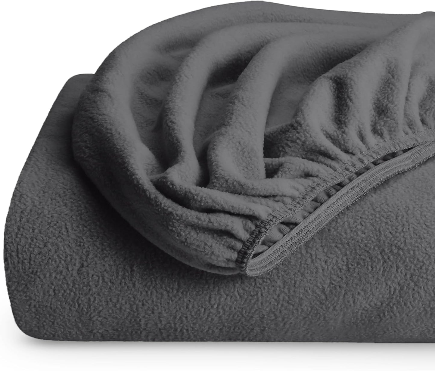 Bare Home Super Soft Fleece Fitted Sheet for Split King Size
