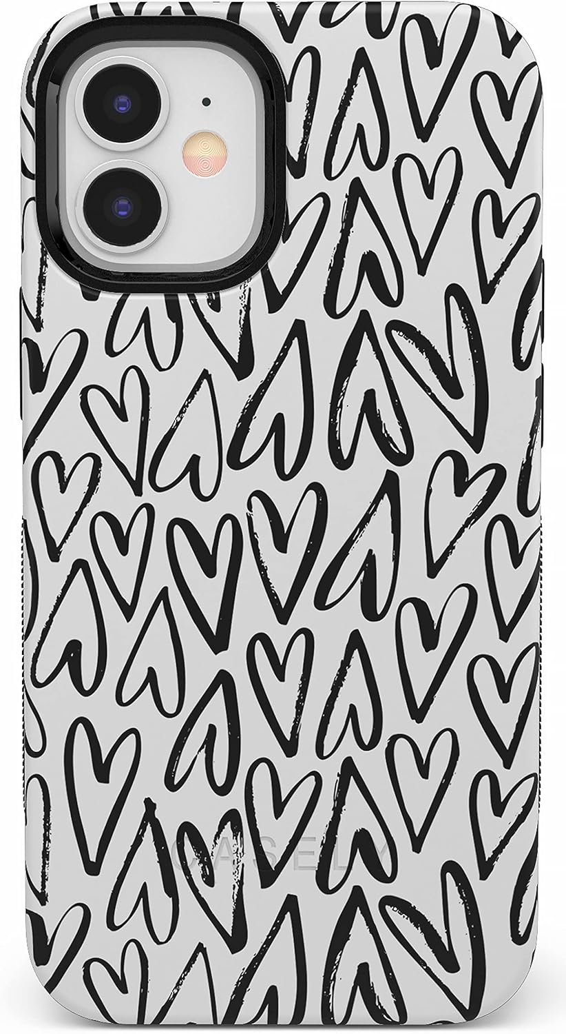 Bold Protective iPhone 12 Mini Case with Heart Throb Design