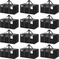 12 Pack Extra Heavy Duty Large Moving Bags Black - 23 Gal Capacity