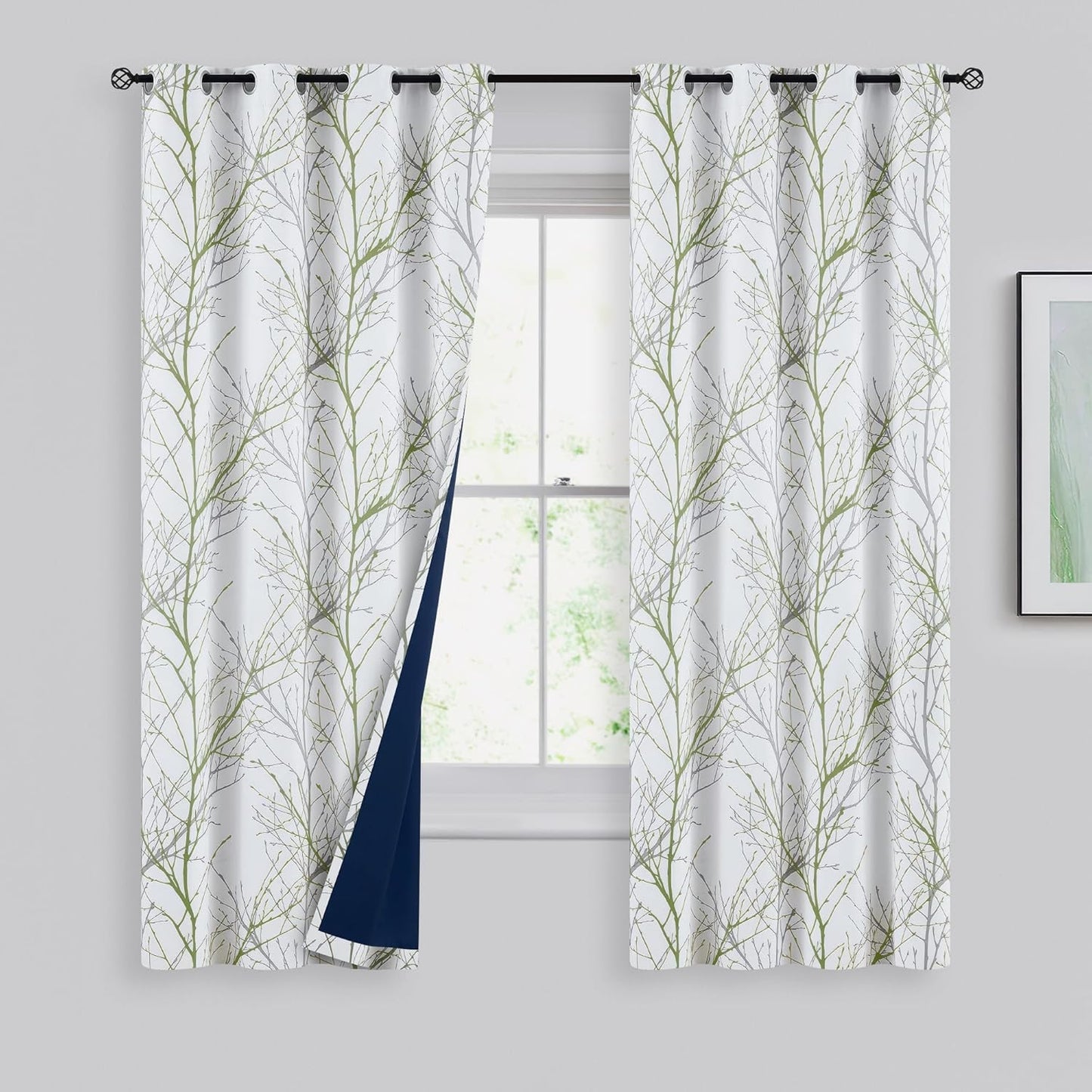 FMFUNCTEX 100% Blackout Curtains for Bedroom and Living Room