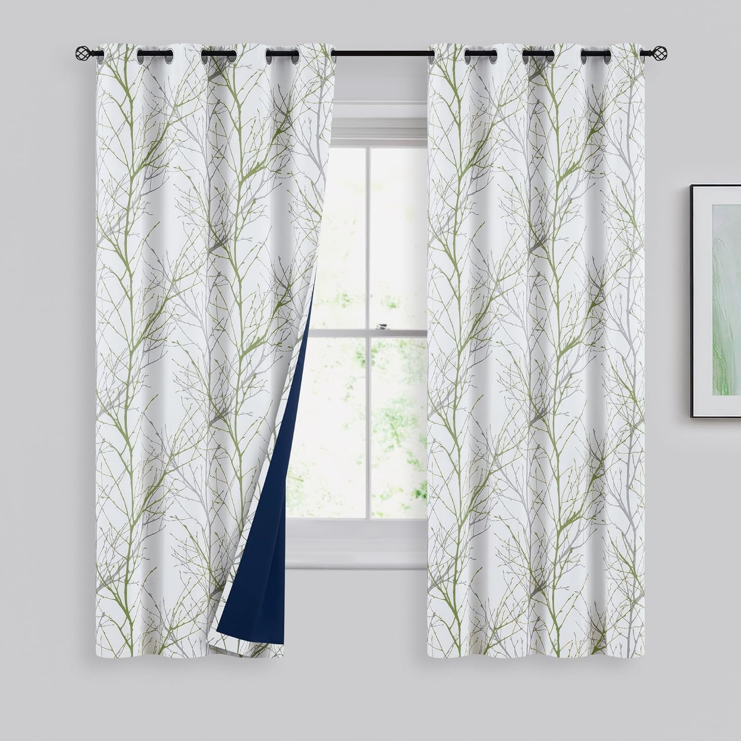 FMFUNCTEX 100% Blackout Curtains for Bedroom and Living Room