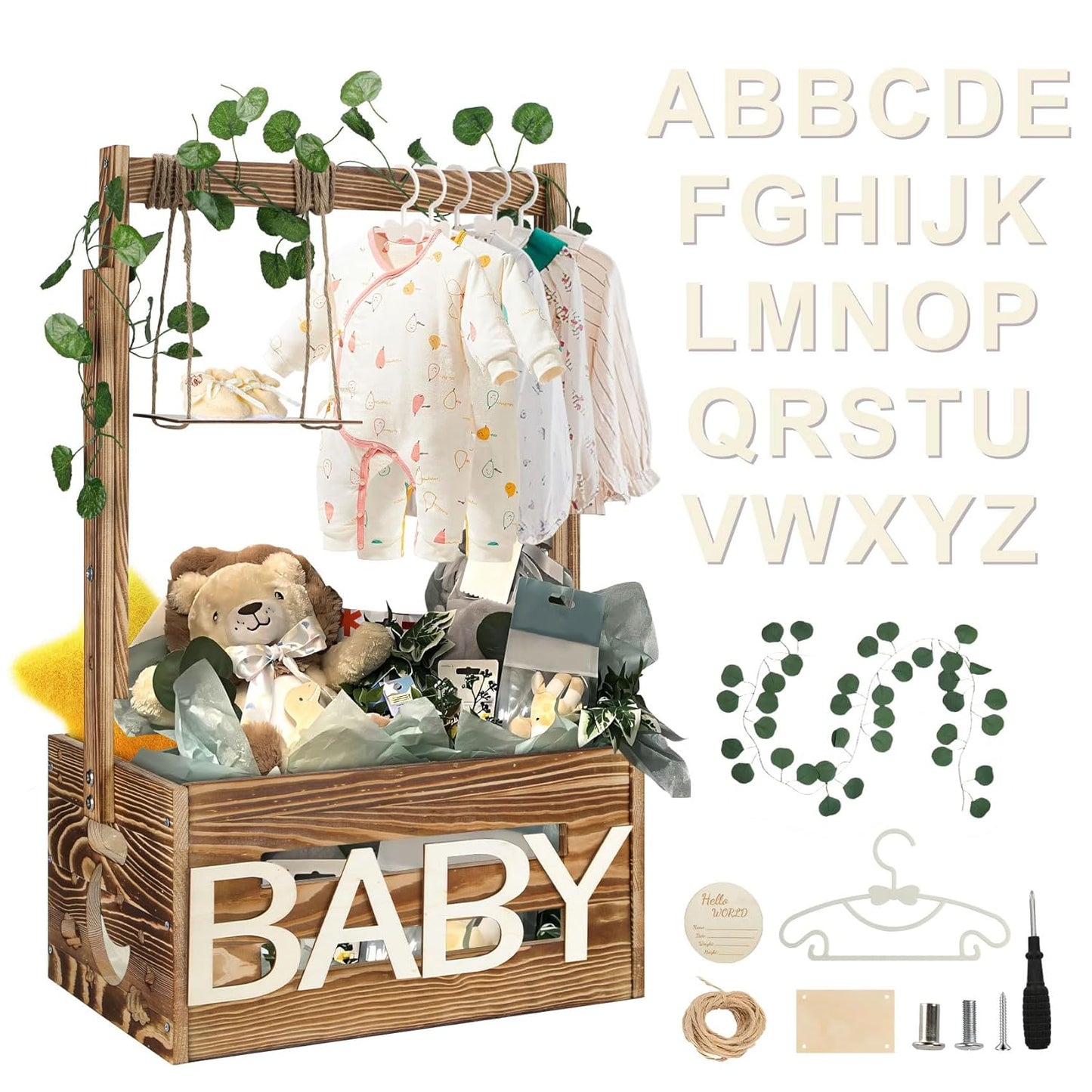 DIY Baby Closet Organizer with Hanger Rack & Swing