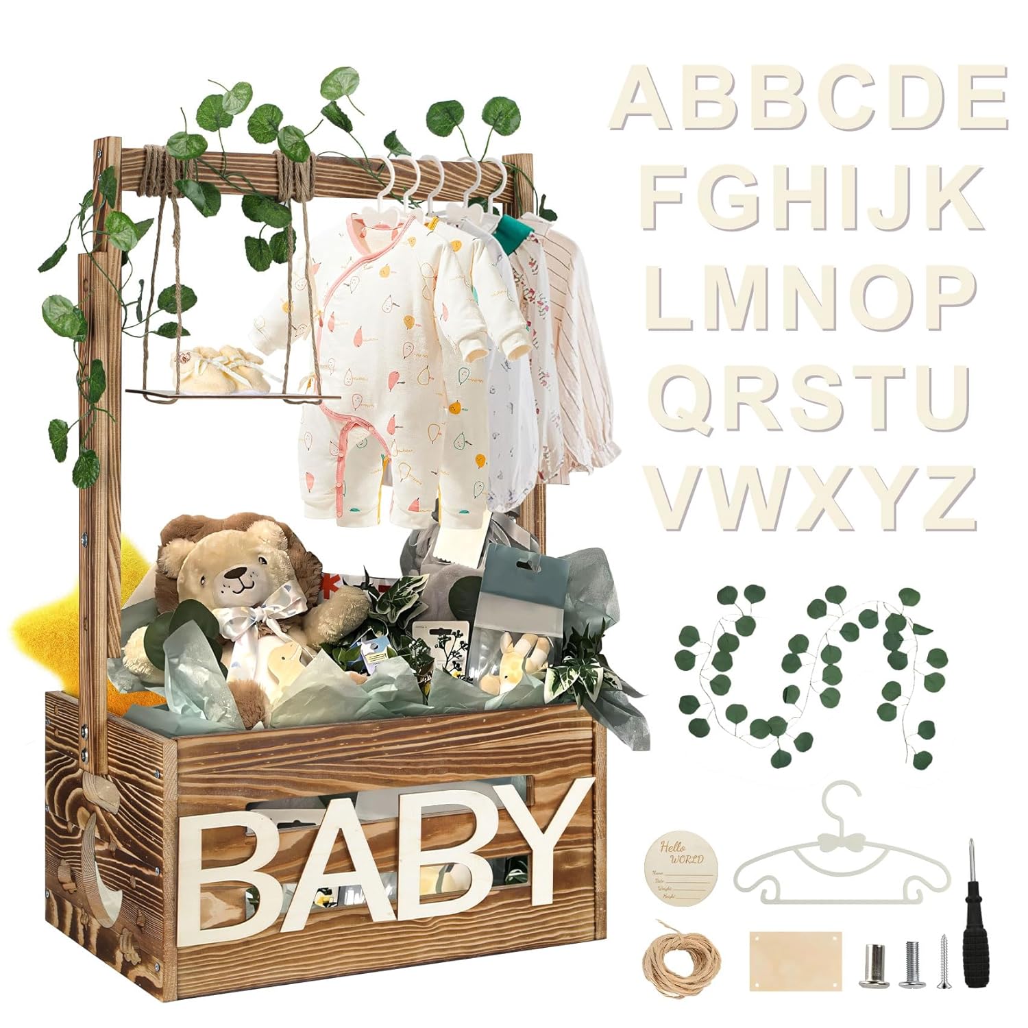 DIY Baby Closet Organizer with Hanger Rack & Swing