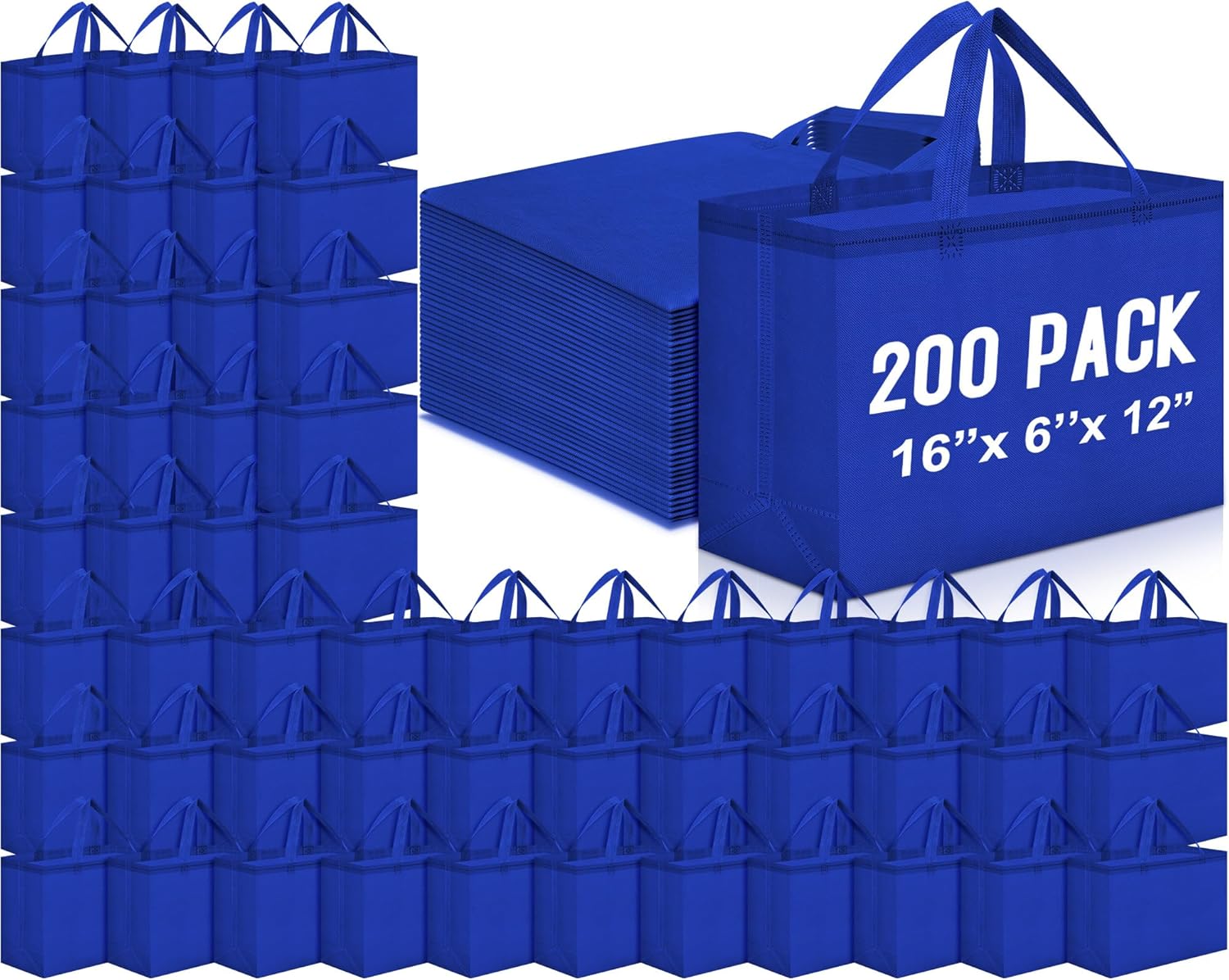 Windyun Reusable Grocery Bags Large Non Woven Shopping Bags