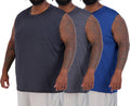 Men's Dry-Fit Muscle Tank Top 3 & 5 Pack - Big & Tall Sizes S-5XLT