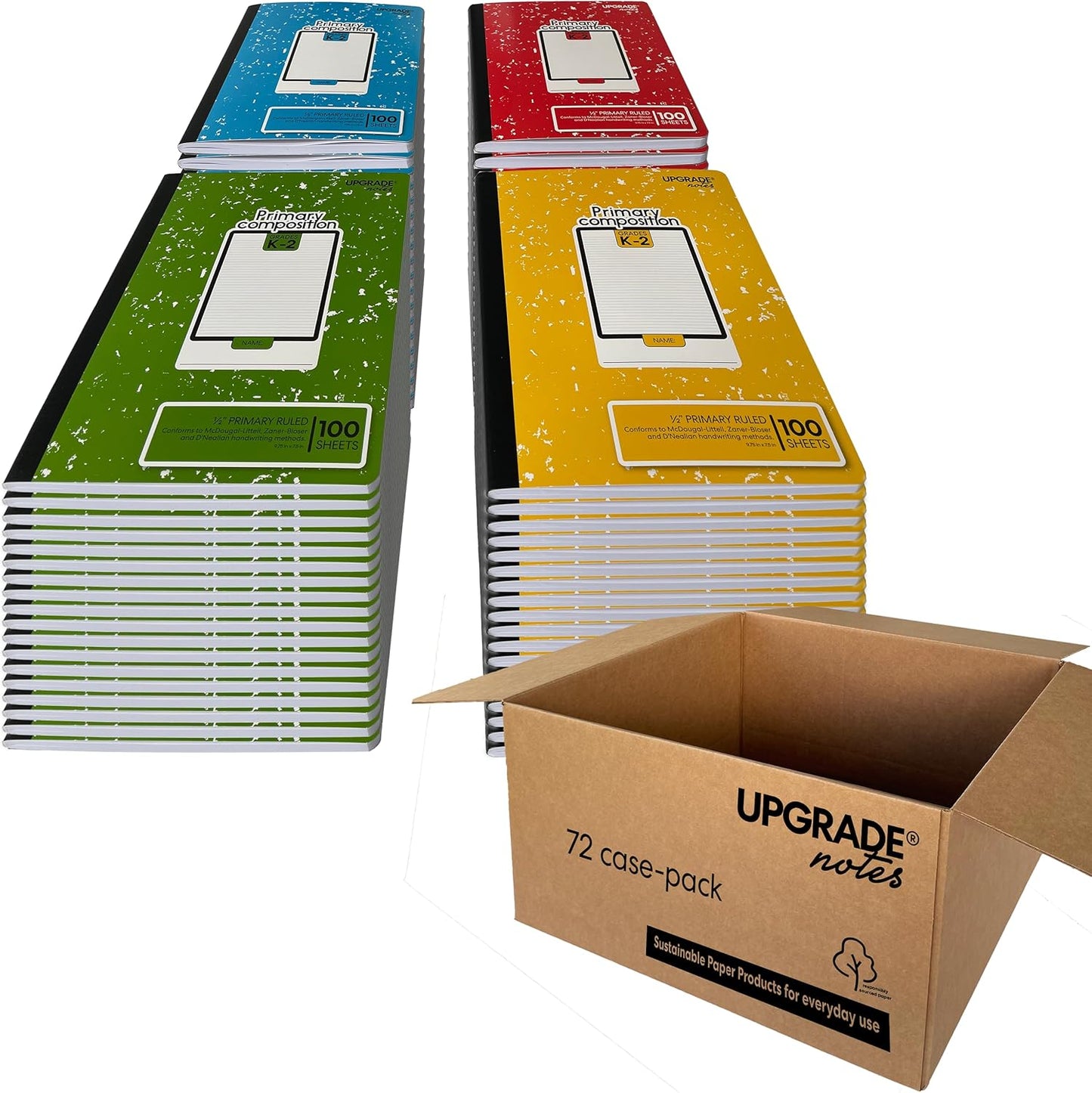Upgrade with Primary Composition Notebooks - 72 Pack