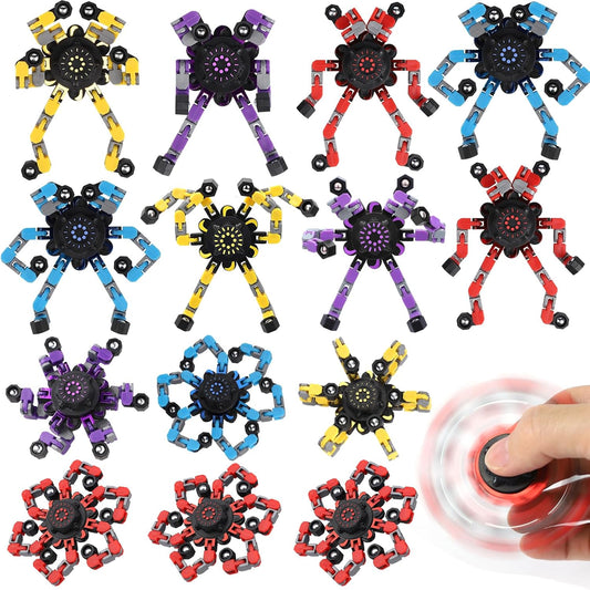 Transformable Fidget Spinner Set - Fun DIY Robot Toy