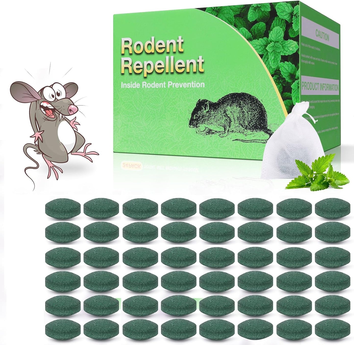 Peppermint Mouse Repellent 24 Pack - Effective & Pet-Safe!