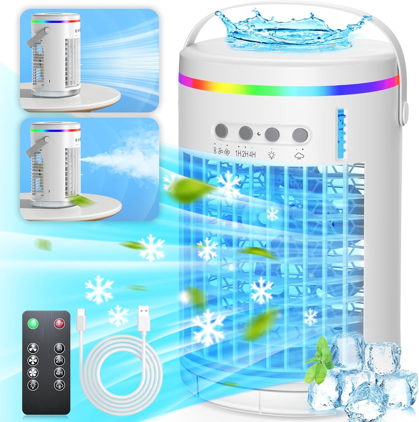 Vosaf Portable Mini Air Conditioner - Cool & Humidify Anywhere!