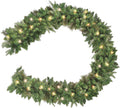 9 FT Lighted Christmas Garland with 50 Warm Lights for Decor