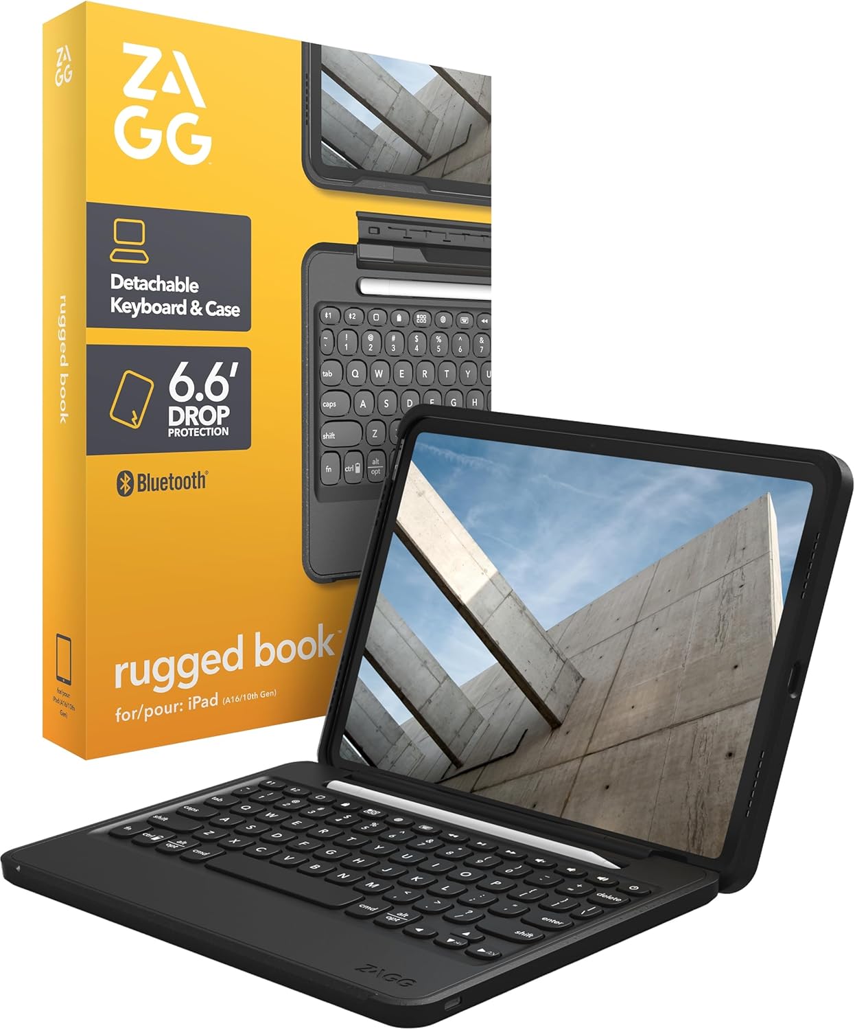 ZAGG Rugged Book iPad Case with Wireless Keyboard and Protection