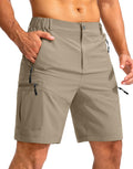 Pudolla Men's Hiking Cargo Shorts 9in Lightweight Outdoor Comfort