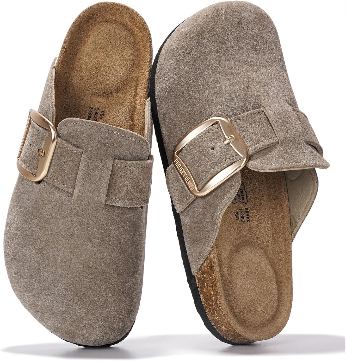 Project Cloud Genuine Leather Clogs for Women with Memory Foam