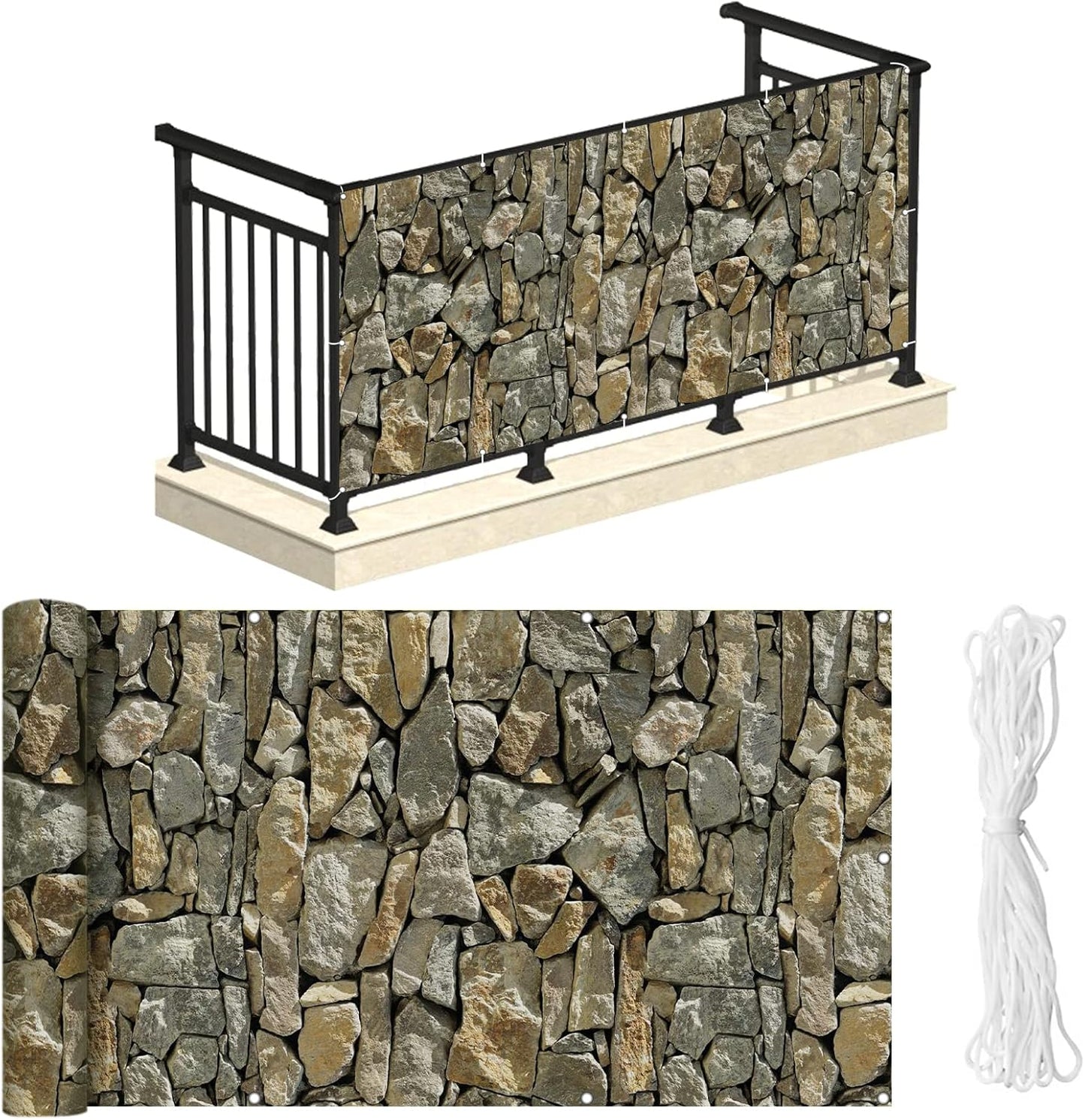 PVC Balcony Privacy Screen for Stylish Outdoor Protection