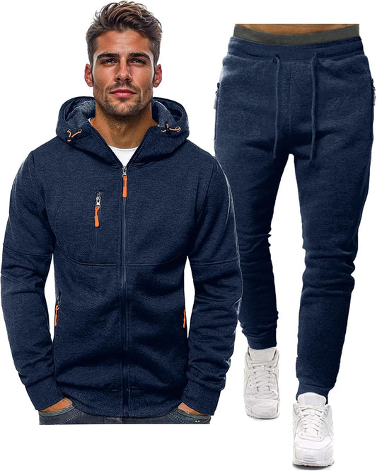 Hakjay Sweatsuits for Men: Cozy 2 Piece Hoodie Jogging Set