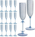 Pink Detachable 2 Piece Champagne Flutes 24 Pack - Reusable Party
