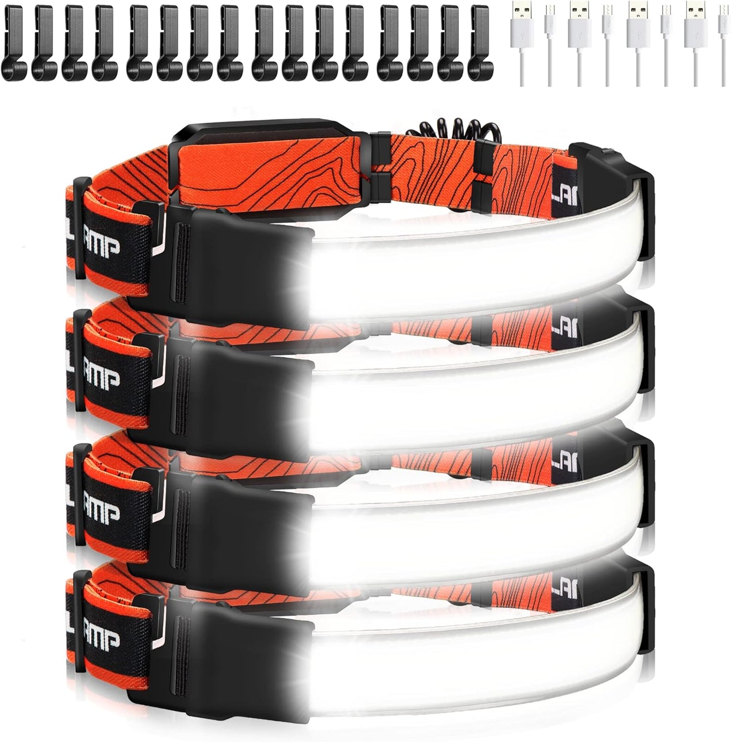 Rechargeable Headlamp with 1000 Lumens and 230Wide-Angle Light