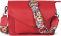 Leather Flapover Crossbody Handbag Purse for Women (Style QTFG)