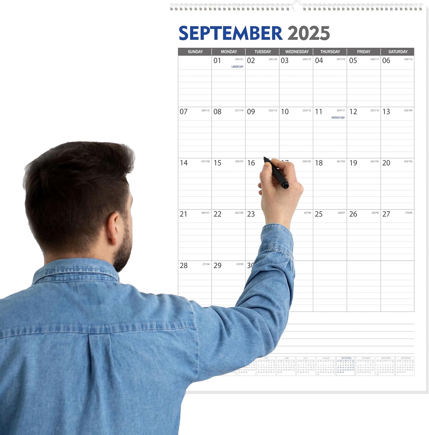 GuassLee Extra Large Wall Calendar 2025-26 for Easy Planning