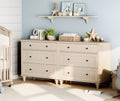 WAMPAT Kids Dresser with 6 Drawers - Versatile Mid Century Storage