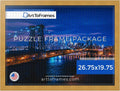 ArtToFrames 26.75x19.75 IN Gold Frame for 1000 Piece Puzzles