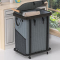 150L High-Grade Fashion Laundry Basket with Wheels - Large Capacity