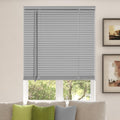 Room Darkening Vinyl Mini Blinds 46.5in x 48in Cordless - Light Gray