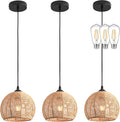 Natural Woven Pendant Light Fixture for Boho Style Homes