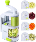 NUNEWARES Heavy Duty 4-in-1 Spiralizer with Suction Cup - Effortless Veggie Noodle Maker