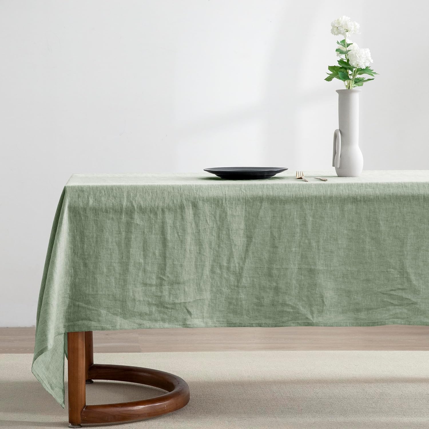 Everly 100% Pure Linen Rectangle Tablecloths for Elegant Dining