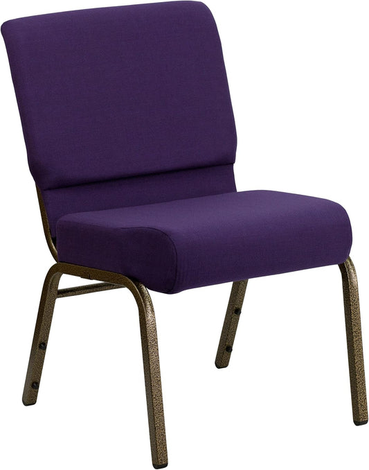 HERCULES Series Stacking Church Chair in Royal Purple Fabric