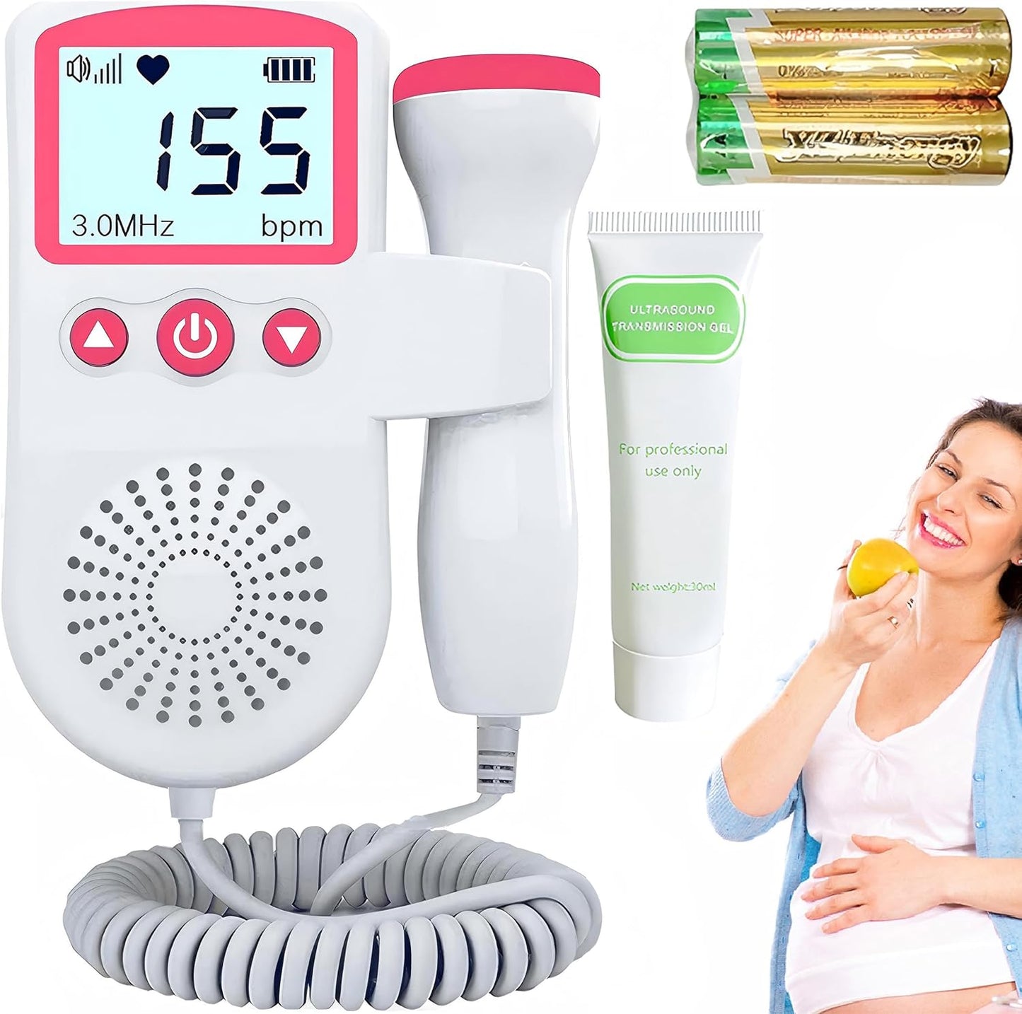 Fetal Heartbeat Doppler Portable Baby Monitor for Home Use
