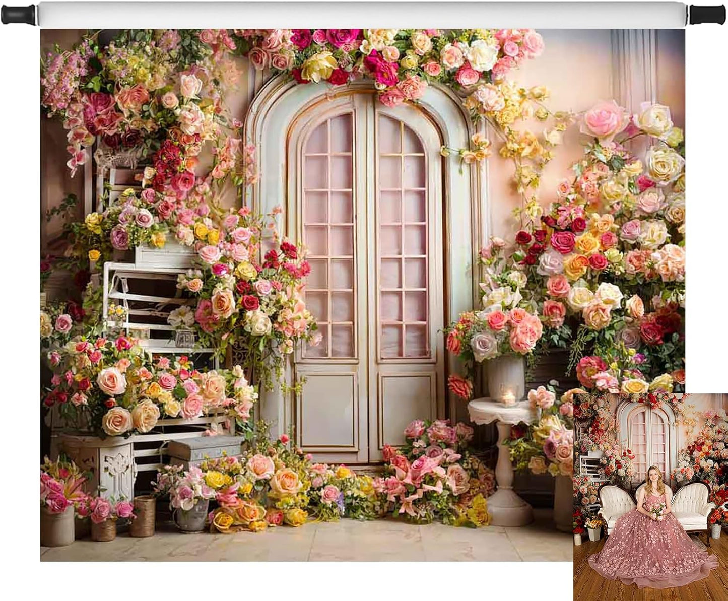 10x10ft Flower Wall Backdrop for Portrait Photography Needs