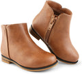 Girls Ankle Boots with Zipper Low Heels for Kids - Dressy