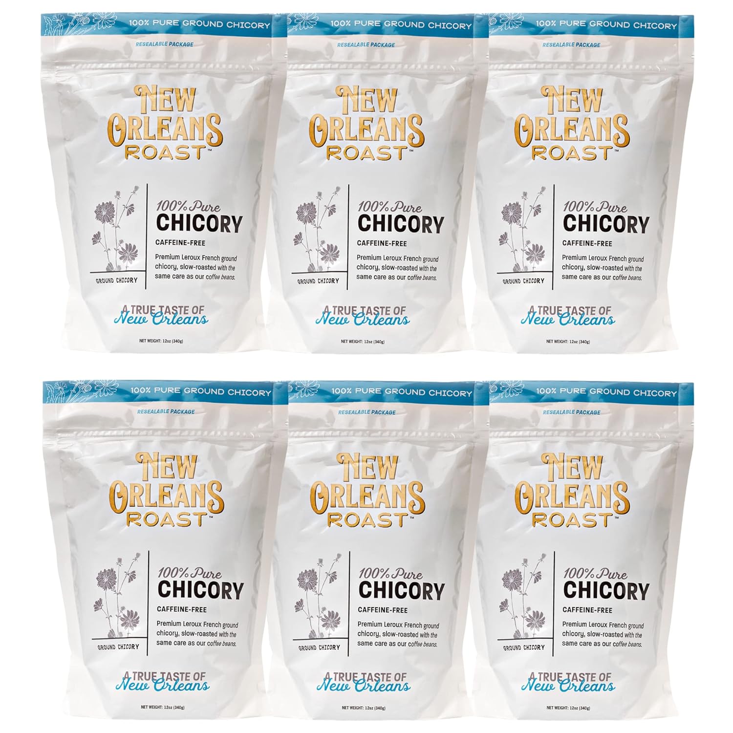 100% Pure French Chicory Coffee Alternative - Dark Roast Delight