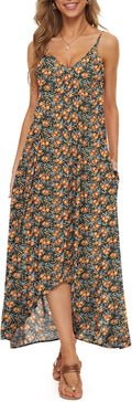 LILBETTER Women V-Neck Polka Dot Maxi Dress for Summer Fun