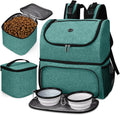 Pet Travel Backpack Double-Layer Organizer - Durable Travel Kit