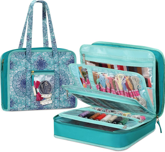FINPAC Sewing and Craft Supplies Storage Tote for Organizing
