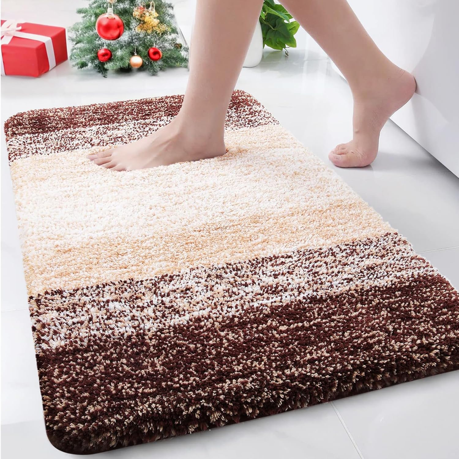 Arotive Microfiber Bathroom Rugs: Soft, Absorbent, Non-Slip Mats