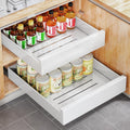 Pull Out Cabinet Organizer 13.8in x 16.9in White - Nano Adhesive