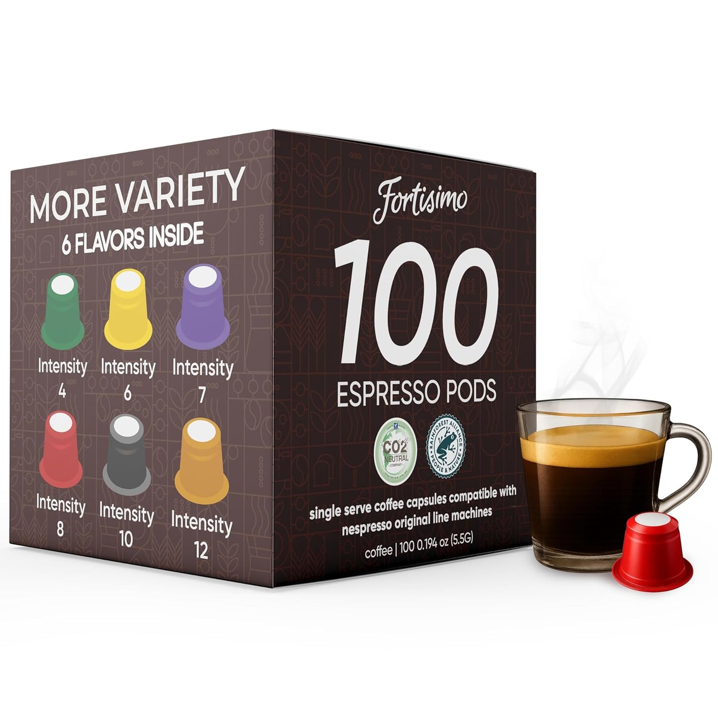 FORTISIMO Espresso Pods Variety Pack - Authentic Italian Taste