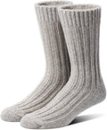 Tough Land 97% Merino Wool Crew Socks for Men & Women - Thick Warm