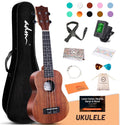 Ukulele for Beginners 21 in Brown-Sapele Soprano - Complete Starter