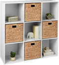 9-Cube Storage Organizer White - 13.5in Shelf Openings, Customizable