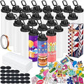 20 OZ Sublimation Water Bottle 24 Pack Skinny Straight Tumbler - Bulk