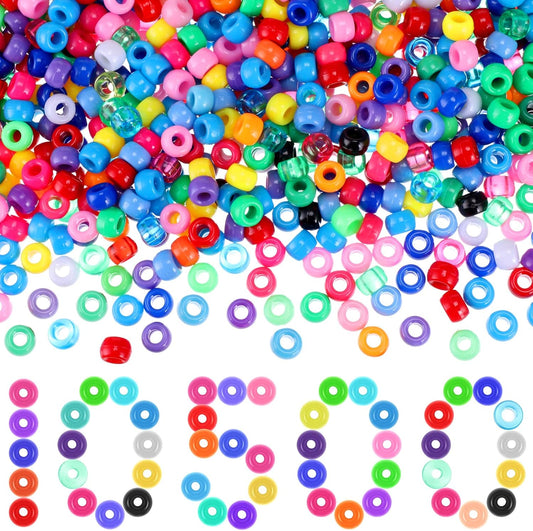 Jexine 10500 Pcs Pony Beads for Jewelry Making and Crafts